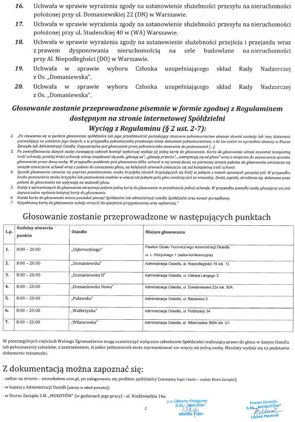 Aktualizacja Zawiadomienie WZ 06.06.2022r.