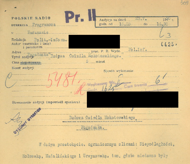 1950 Budowa Osiedla Mokotów